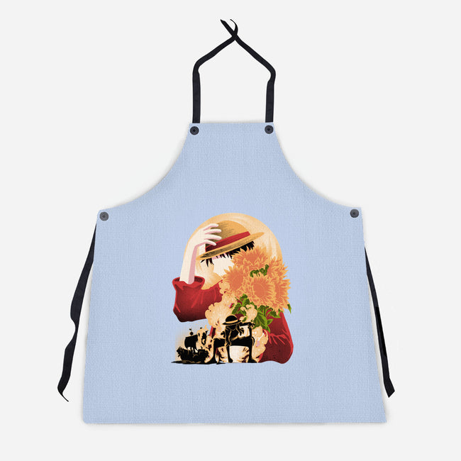 Sun Flower Pirate-Unisex-Kitchen-Apron-rmatix
