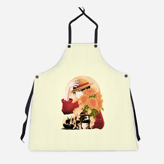 Sun Flower Pirate-Unisex-Kitchen-Apron-rmatix