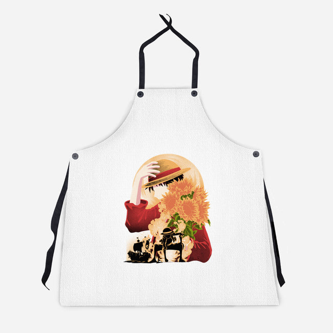 Sun Flower Pirate-Unisex-Kitchen-Apron-rmatix