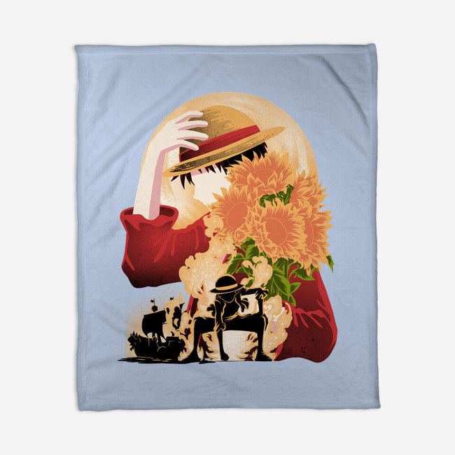 Sun Flower Pirate-None-Fleece-Blanket-rmatix