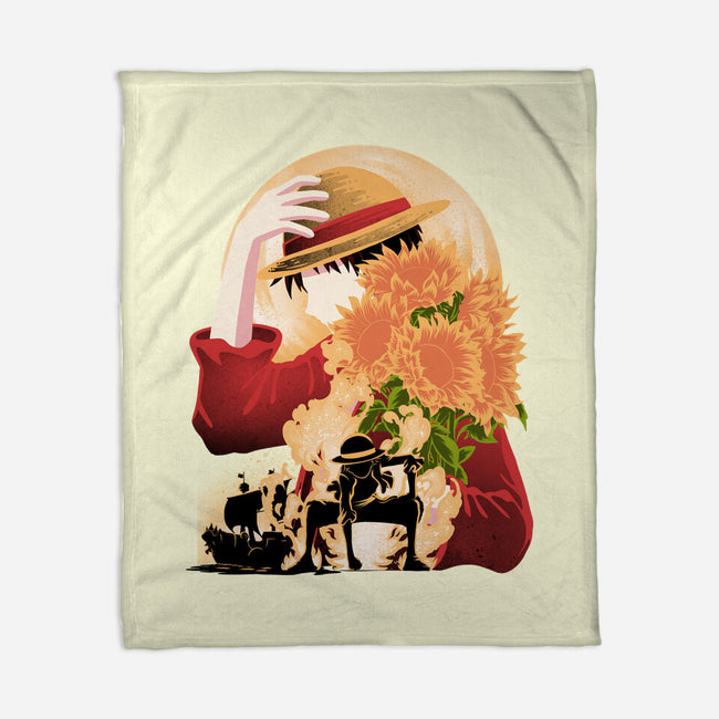 Sun Flower Pirate-None-Fleece-Blanket-rmatix