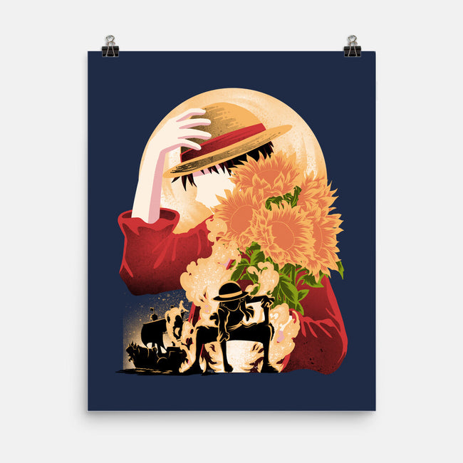 Sun Flower Pirate-None-Matte-Poster-rmatix