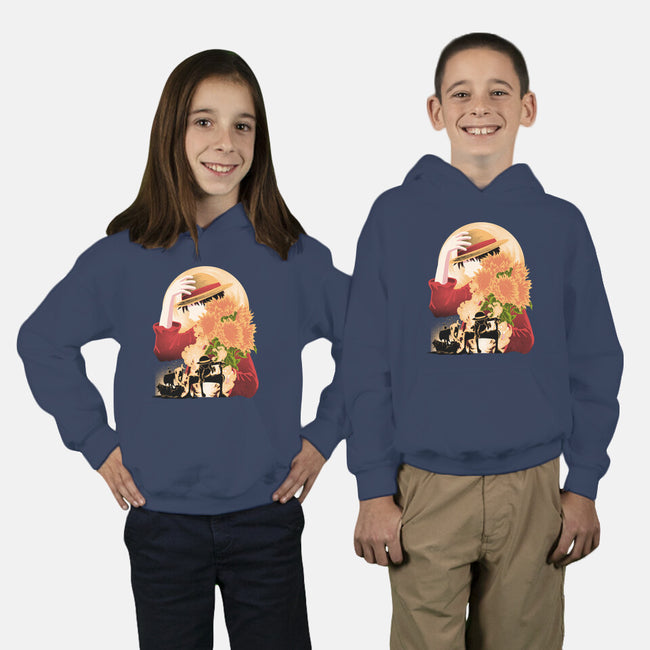 Sun Flower Pirate-Youth-Pullover-Sweatshirt-rmatix