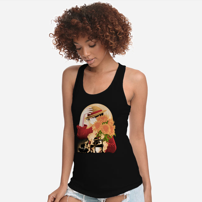 Sun Flower Pirate-Womens-Racerback-Tank-rmatix
