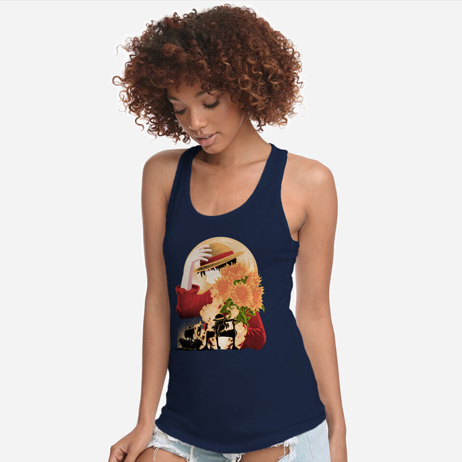 Sun Flower Pirate-Womens-Racerback-Tank-rmatix