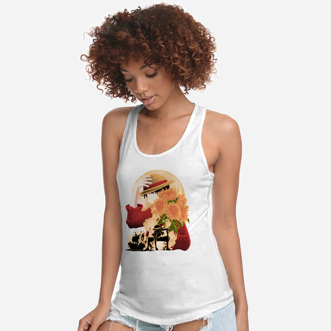 Sun Flower Pirate-Womens-Racerback-Tank-rmatix