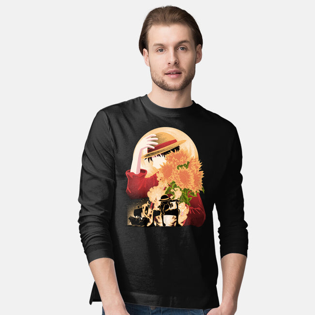 Sun Flower Pirate-Mens-Long Sleeved-Tee-rmatix