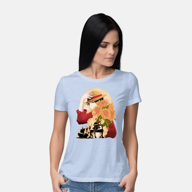 Sun Flower Pirate-Womens-Basic-Tee-rmatix