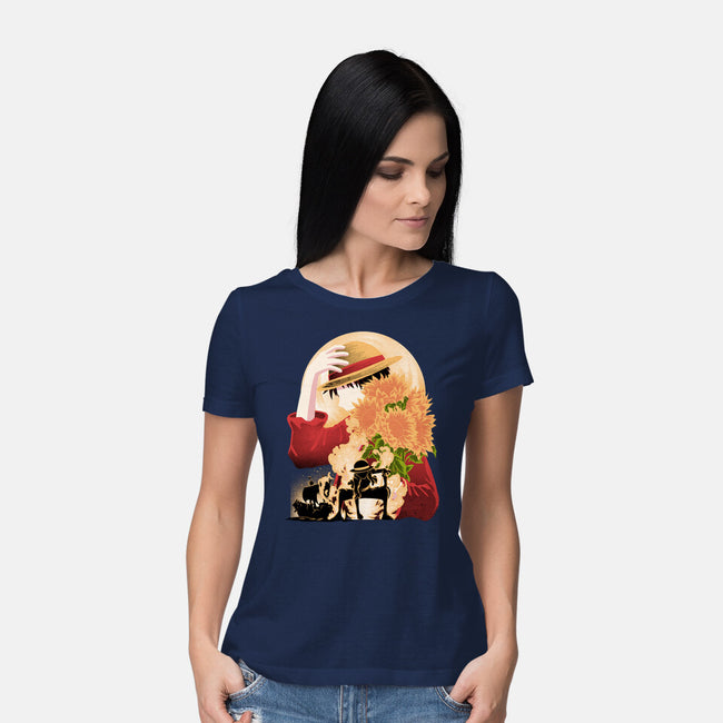 Sun Flower Pirate-Womens-Basic-Tee-rmatix
