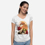 Sun Flower Pirate-Womens-V-Neck-Tee-rmatix