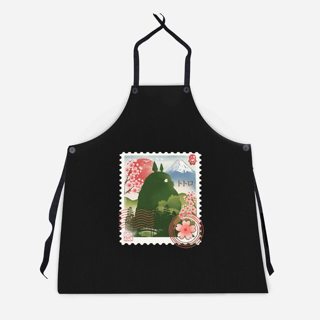 My Neighbor Mail Stamp-Unisex-Kitchen-Apron-dandingeroz