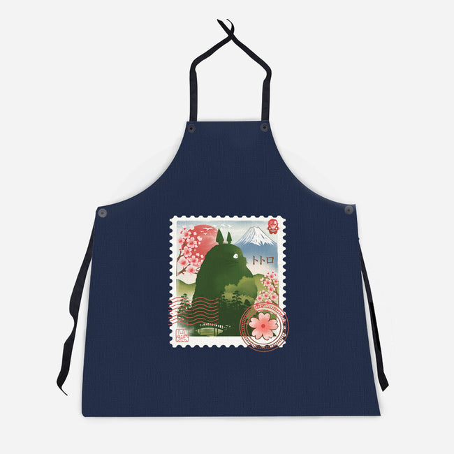My Neighbor Mail Stamp-Unisex-Kitchen-Apron-dandingeroz