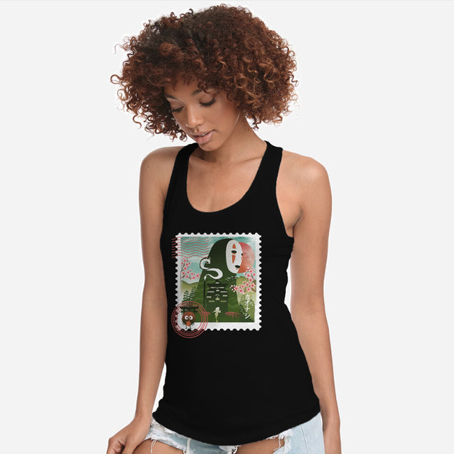 Spirit Mail Stamp-Womens-Racerback-Tank-dandingeroz