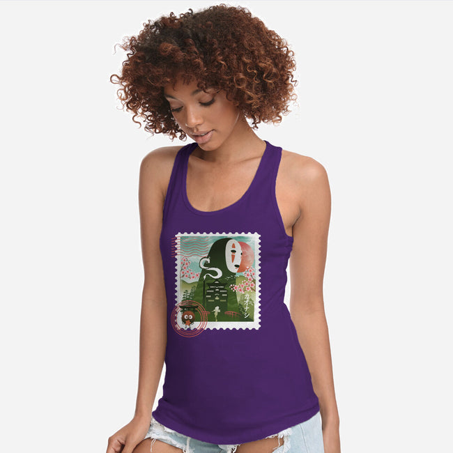 Spirit Mail Stamp-Womens-Racerback-Tank-dandingeroz