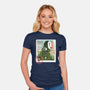 Spirit Mail Stamp-Womens-Fitted-Tee-dandingeroz