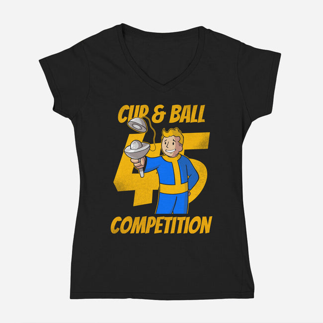 Demon Core-Womens-V-Neck-Tee-meca artwork