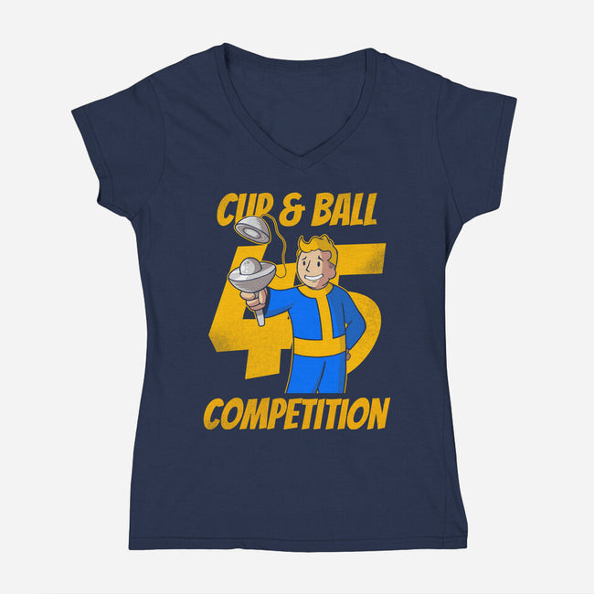 Demon Core-Womens-V-Neck-Tee-meca artwork