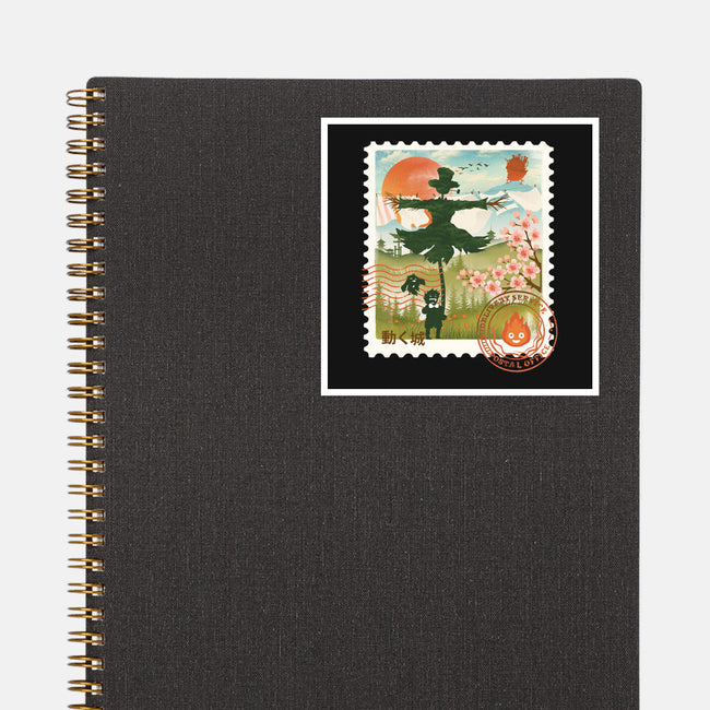 Howl's Moving Mail Stamp-None-Glossy-Sticker-dandingeroz