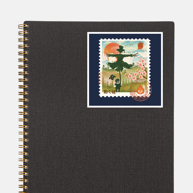 Howl's Moving Mail Stamp-None-Glossy-Sticker-dandingeroz