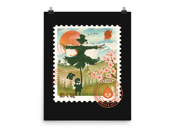 Howl's Moving Mail Stamp