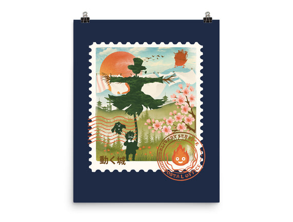 Howl's Moving Mail Stamp