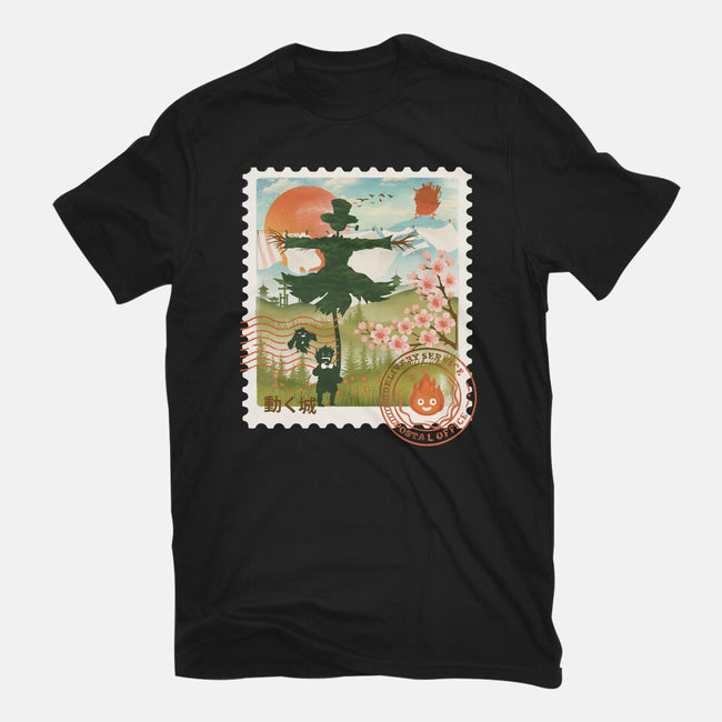 Howl's Moving Mail Stamp-Youth-Basic-Tee-dandingeroz