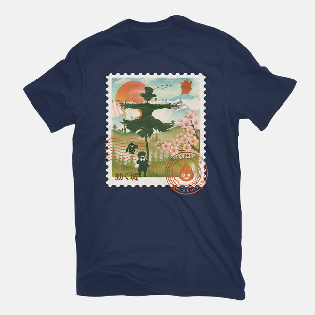 Howl's Moving Mail Stamp-Youth-Basic-Tee-dandingeroz