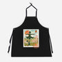 Howl's Moving Mail Stamp-Unisex-Kitchen-Apron-dandingeroz