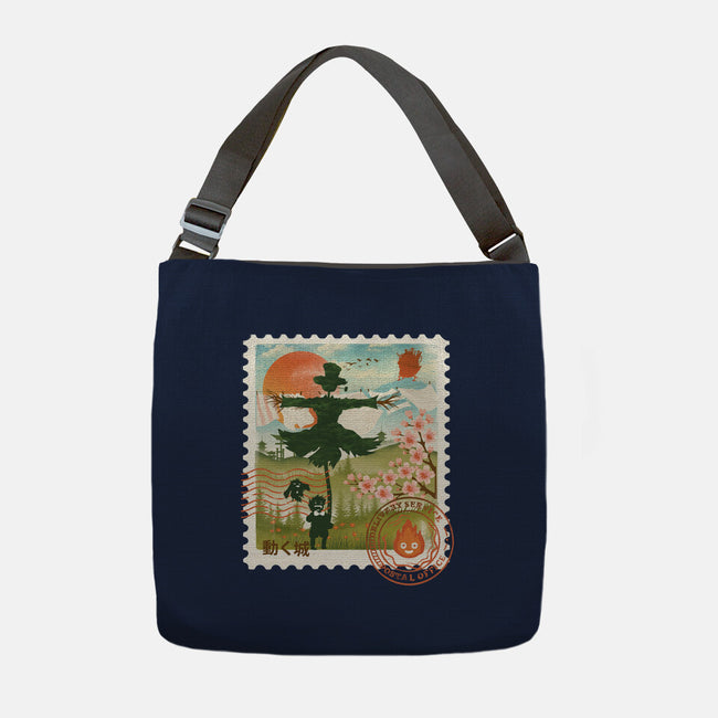 Howl's Moving Mail Stamp-None-Adjustable Tote-Bag-dandingeroz