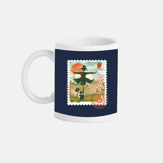 Howl's Moving Mail Stamp-None-Mug-Drinkware-dandingeroz
