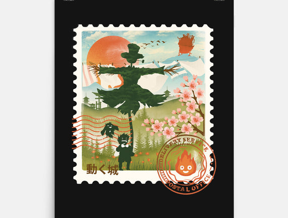 Howl's Moving Mail Stamp