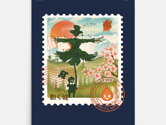 Howl's Moving Mail Stamp