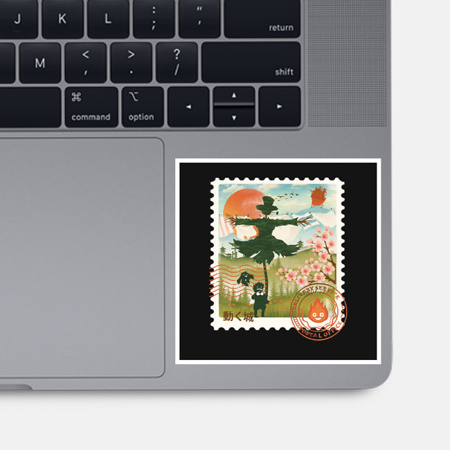 Howl's Moving Mail Stamp-None-Glossy-Sticker-dandingeroz