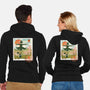 Howl's Moving Mail Stamp-Unisex-Zip-Up-Sweatshirt-dandingeroz