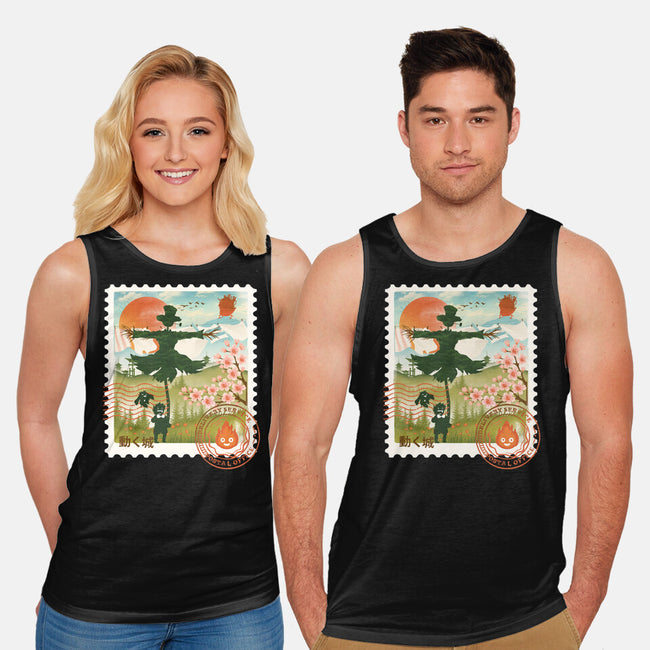 Howl's Moving Mail Stamp-Unisex-Basic-Tank-dandingeroz