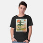 Howl's Moving Mail Stamp-Mens-Basic-Tee-dandingeroz