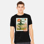 Howl's Moving Mail Stamp-Mens-Heavyweight-Tee-dandingeroz