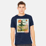 Howl's Moving Mail Stamp-Mens-Heavyweight-Tee-dandingeroz