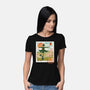 Howl's Moving Mail Stamp-Womens-Basic-Tee-dandingeroz