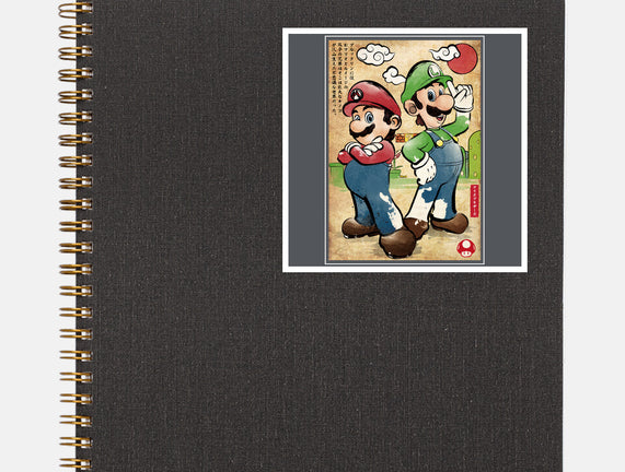 Super Plumber Bros Woodblock