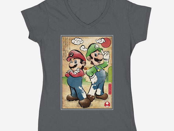 Super Plumber Bros Woodblock