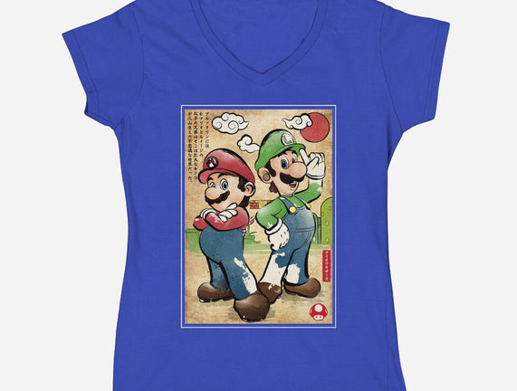 Super Plumber Bros Woodblock