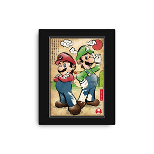 Super Plumber Bros Woodblock