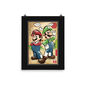 Super Plumber Bros Woodblock
