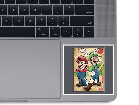 Super Plumber Bros Woodblock