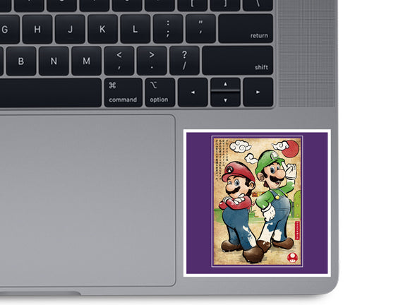 Super Plumber Bros Woodblock