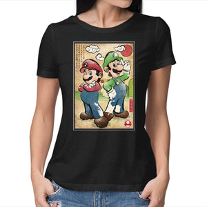 Super Plumber Bros Woodblock