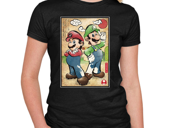Super Plumber Bros Woodblock