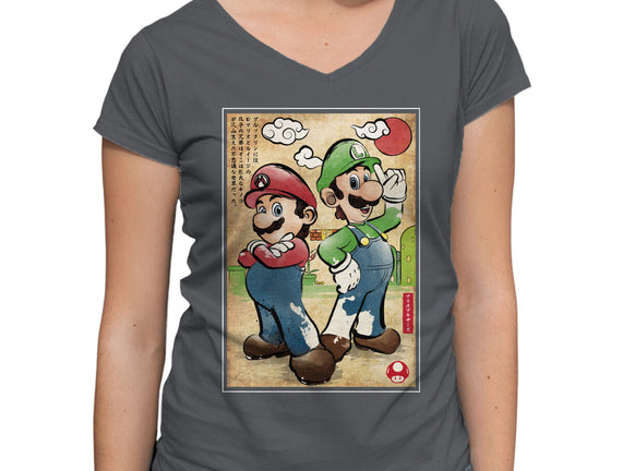 Super Plumber Bros Woodblock