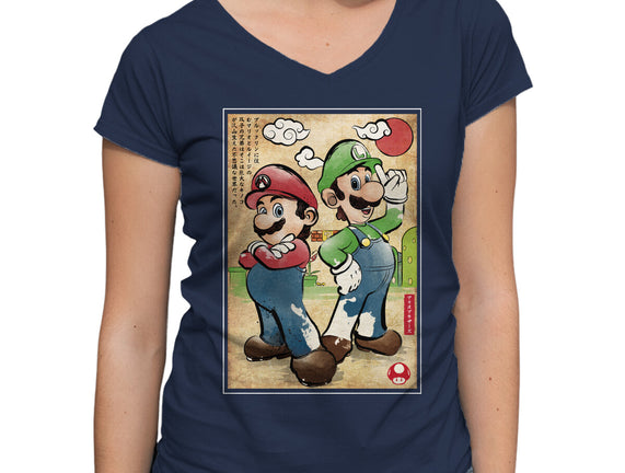 Super Plumber Bros Woodblock